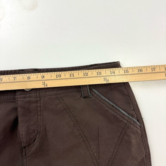 KUHL Womens Sz 4 Brown Inspiratr Hiking Brushed Canvas Pockets A-Line Mini Skirt - Picture 7 of 9